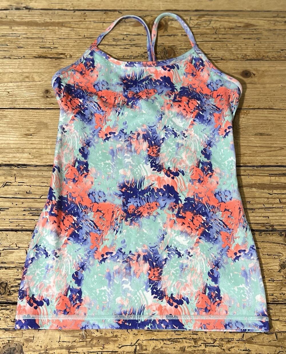 Ivivva by Lululemon Girl’s Size 10 Multicolor Built in Bra Tumblin Tank Power Y